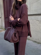 Conjunto a juego de sudadera de corte holgado