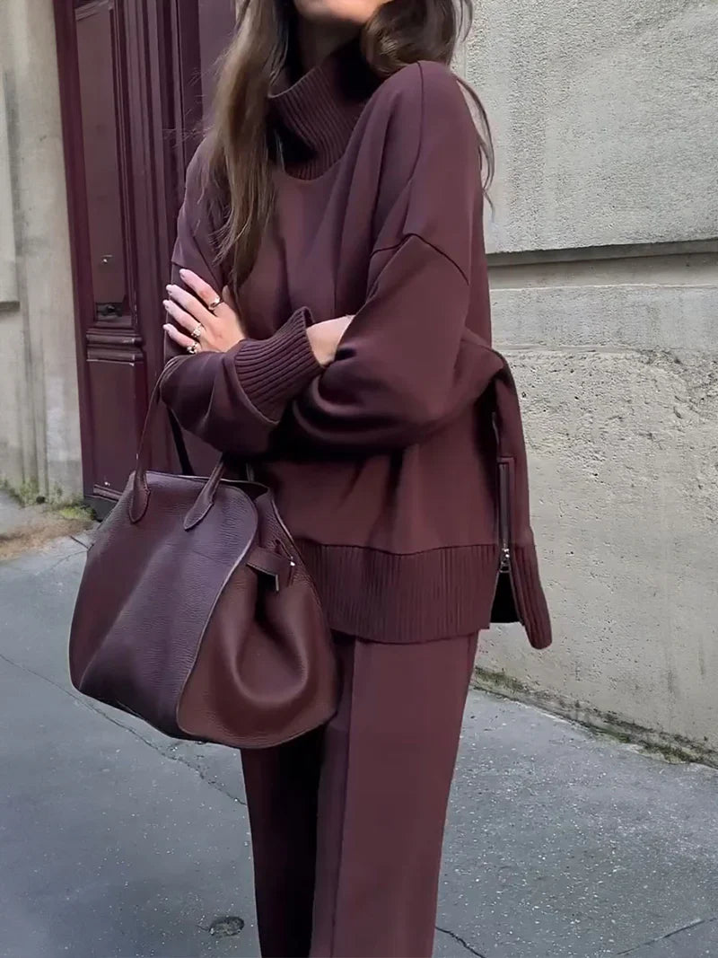 Conjunto a juego de sudadera de corte holgado