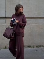 Conjunto a juego de sudadera de corte holgado