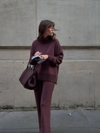 Conjunto a juego de sudadera de corte holgado