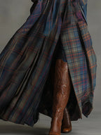 Edurne ║ Vestido maxi en ante azul