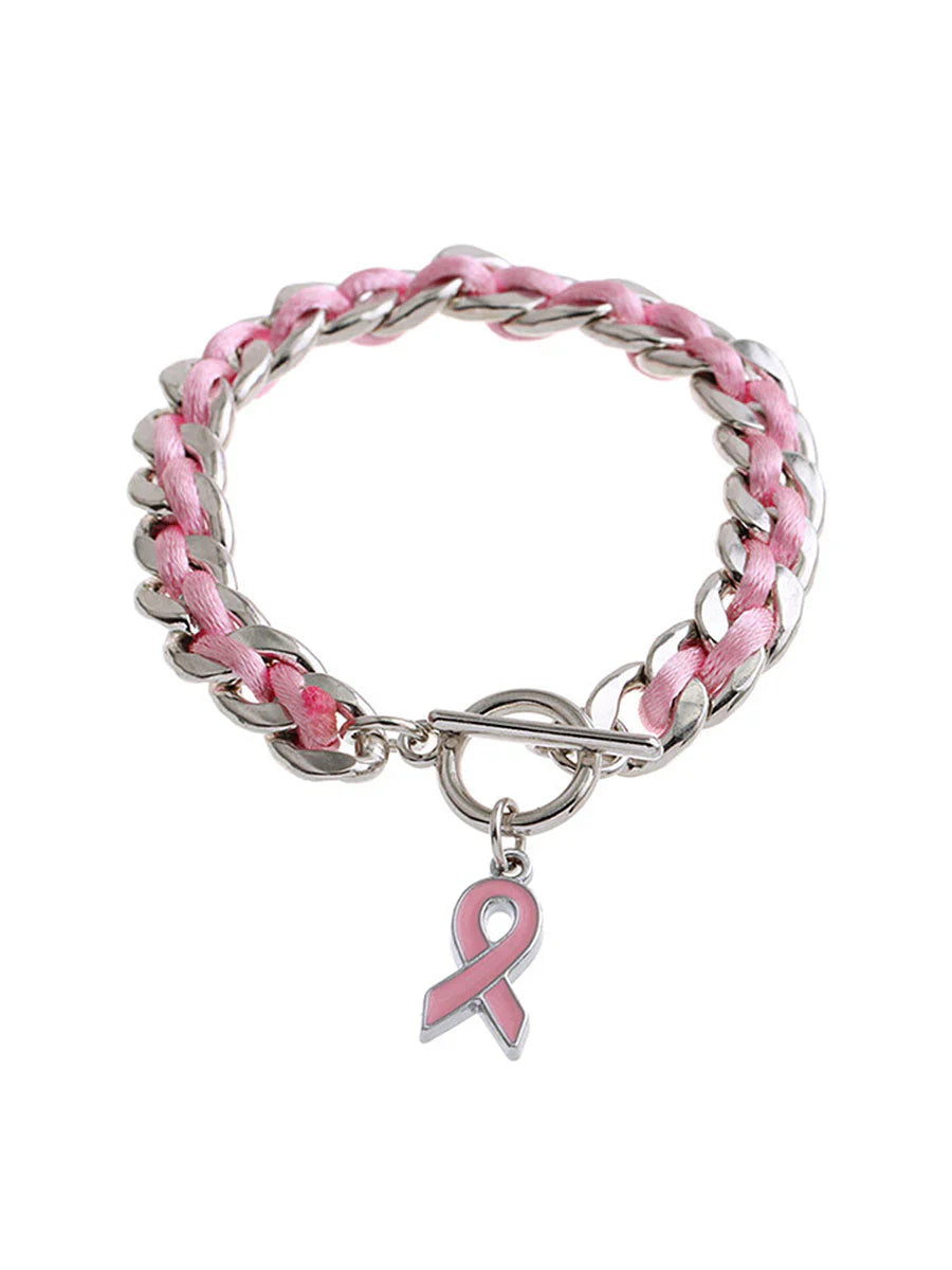Pulsera de lazo rosa