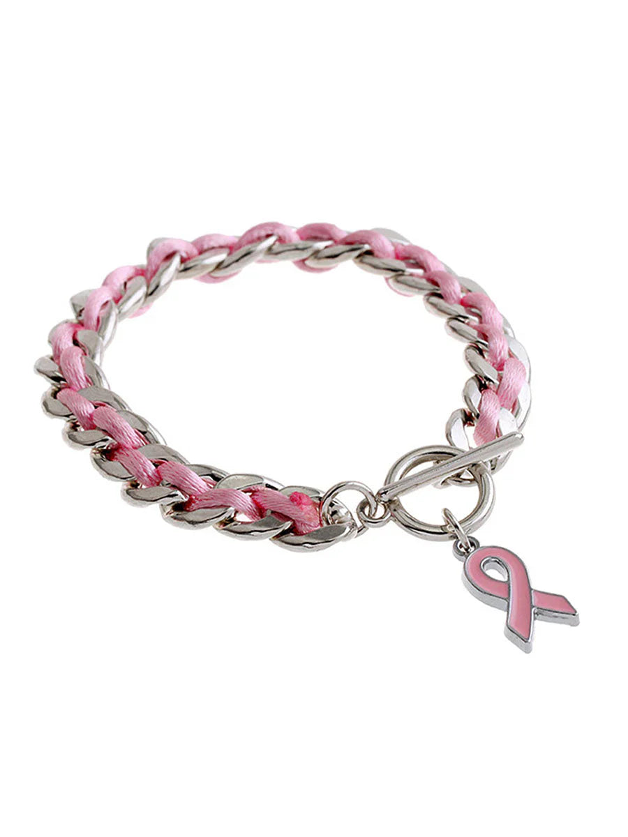 Pulsera de lazo rosa