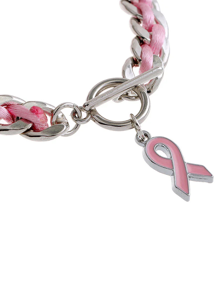 Pulsera de lazo rosa